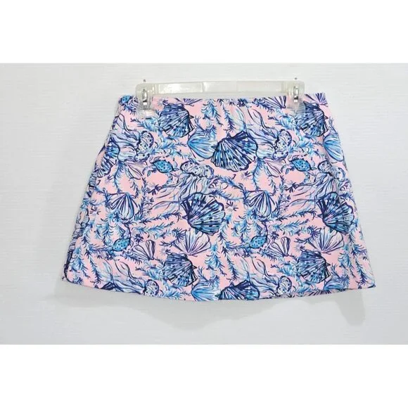 Lilly Pulitzer Women's Madison Blue & Pink Floral Skort Size S 079 - Picture 16 of 16